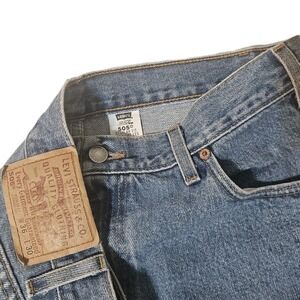 VTG Levis 505 Jeans Men's 34X30 Y2K Light Wash Denim 100% Cotton Straight